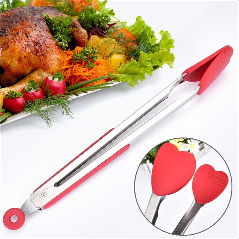 Heart shape  cake kitchen silicone  Amazon Hot food tongs