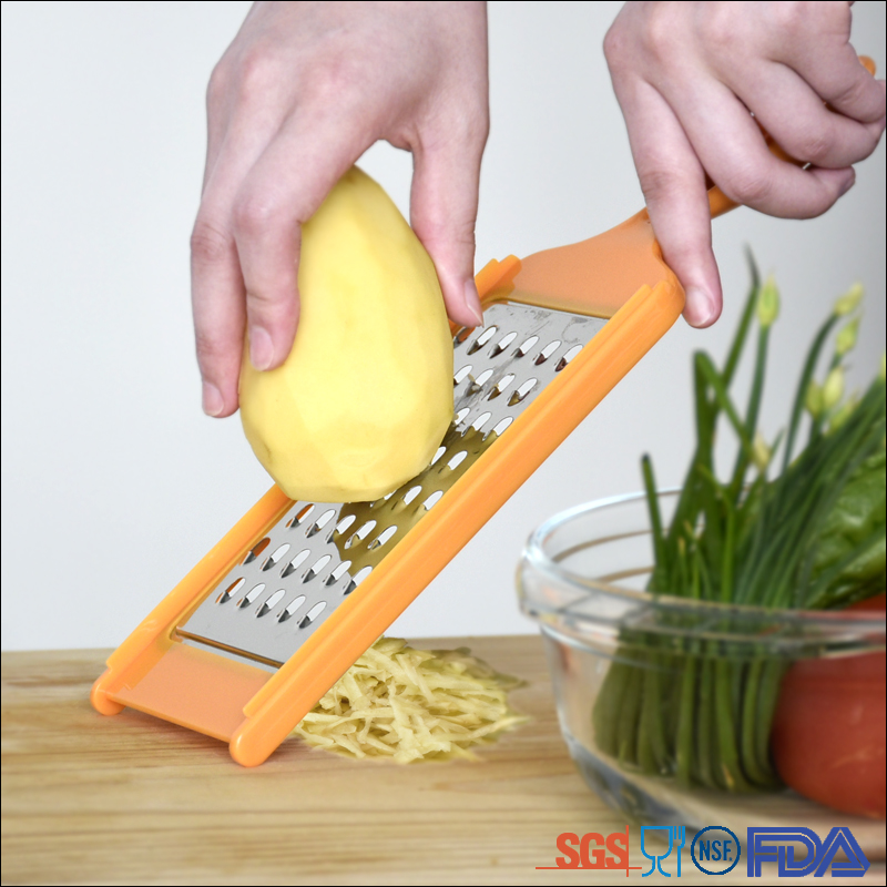 12 Inch Walmart Hot Single Side Stainless Steel Kitchen Vegetable Grater with Plastic Comfortable Handle