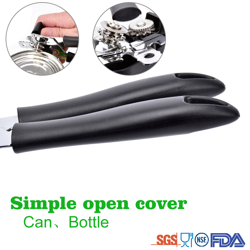 2017 hot selling cheap wholesale black can bottle opener plastic