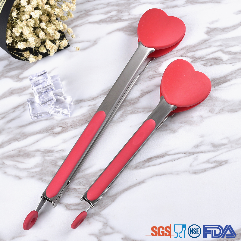 Heart shape  cake kitchen silicone  Amazon Hot food tongs