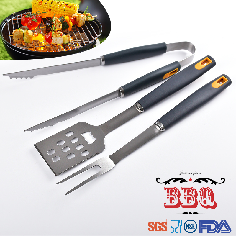 Outdoor easily cleaned stainless steel pp plastic handle Barbecue BBQ Tools set bbq grill tool