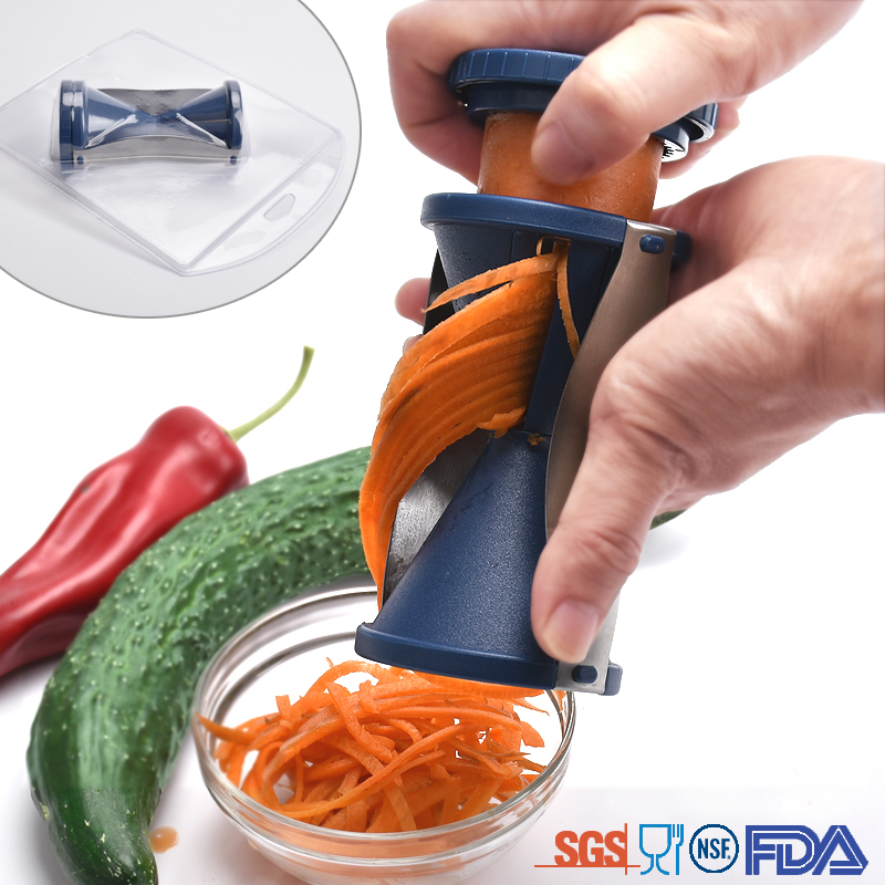 2018 Hot scratch-proof spiral vegetable spiralizer vegetable slicer rotary grater