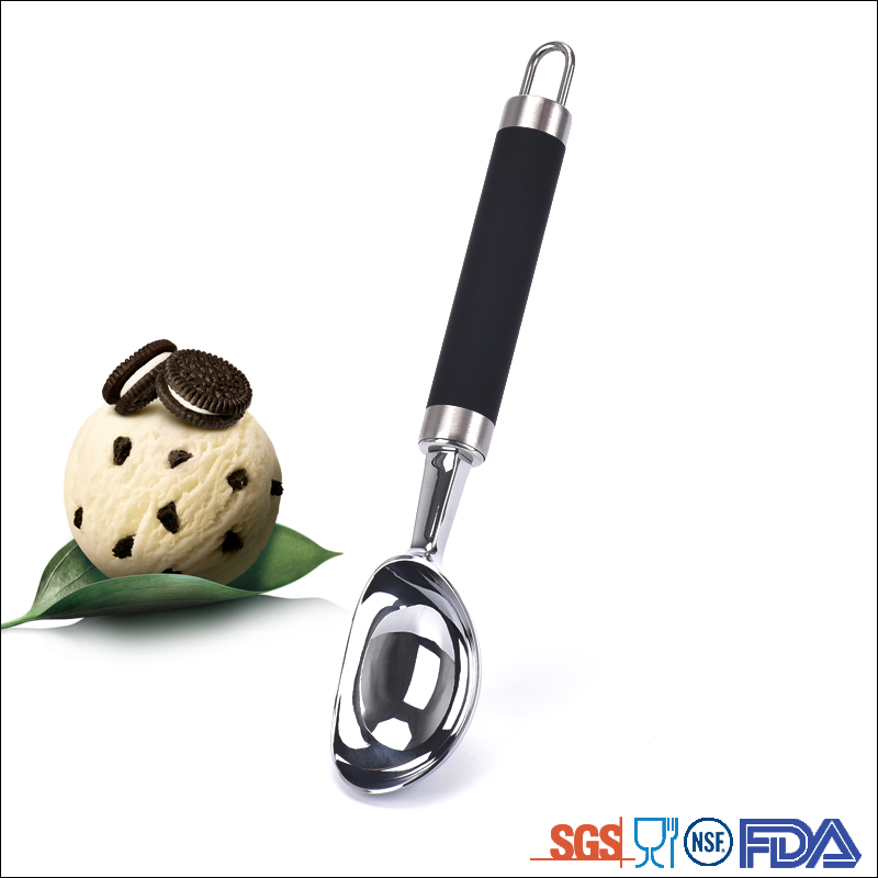 High light plating non-slip Zinc Alloy ice cream spoon