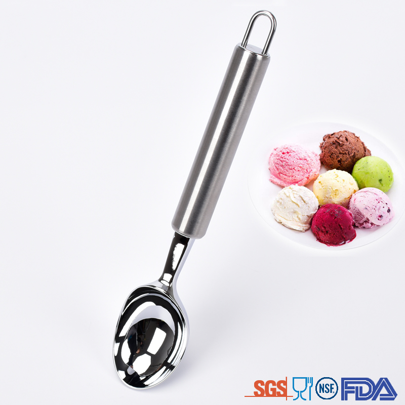 Superior quality Stainless Steel handle Kirsite Ice cream Spoon