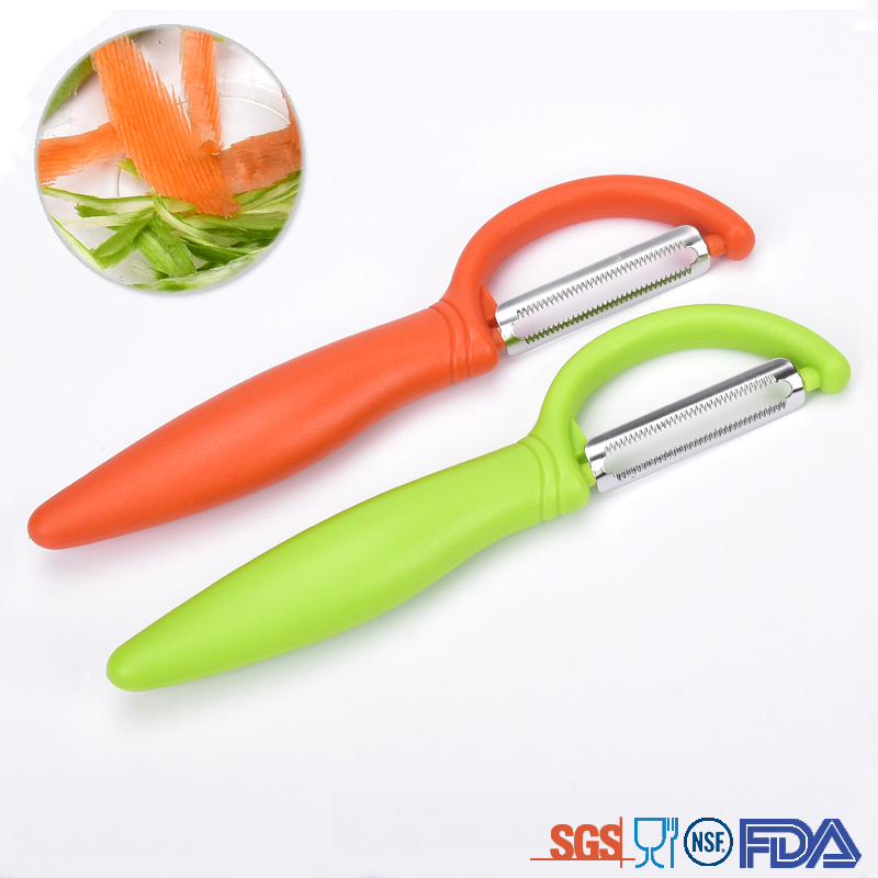 6.8 Inch Multifunctional Plastic Vegetable Fruit Peeler with Stainless Steel Blade