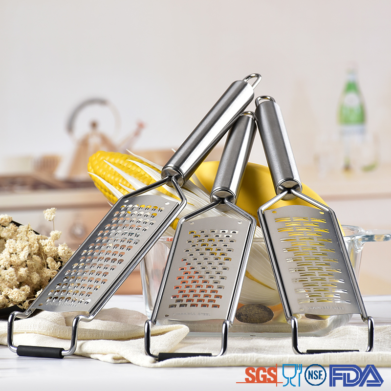 12.6 Inch durable high quality kitchen tool stainless steel chocolate manual cheese grater with cover