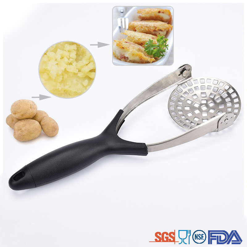 Stainless Steel Rotatable press Potato Masher