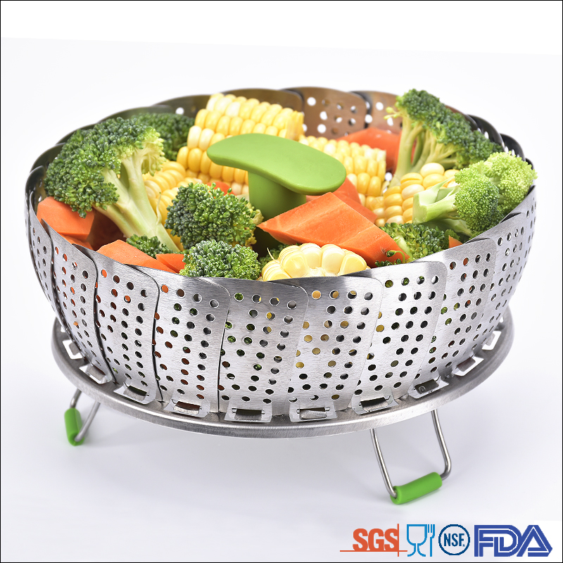 PP handle sanding light Stainless Steel Food steamer