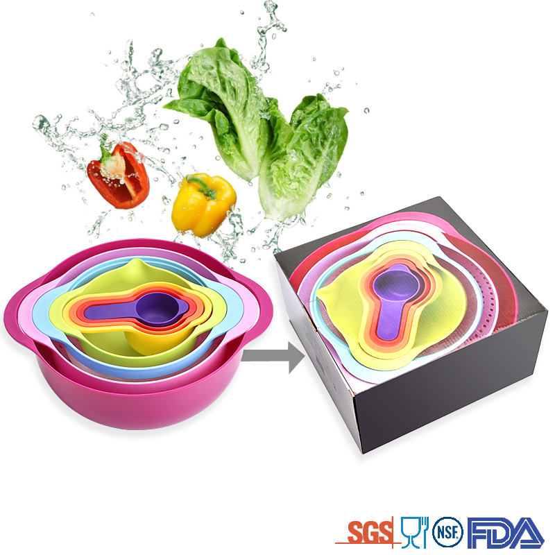 Super quality 8 in 1 Color Rainbow Measuring Cups Set
