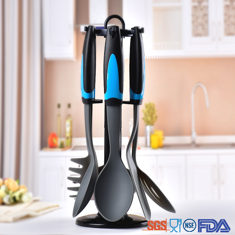 6 Piece best selling nylon kitchen utensils premium cooking tool set