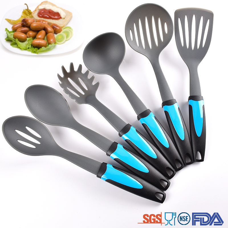 6 Piece best selling nylon kitchen utensils premium cooking tool set