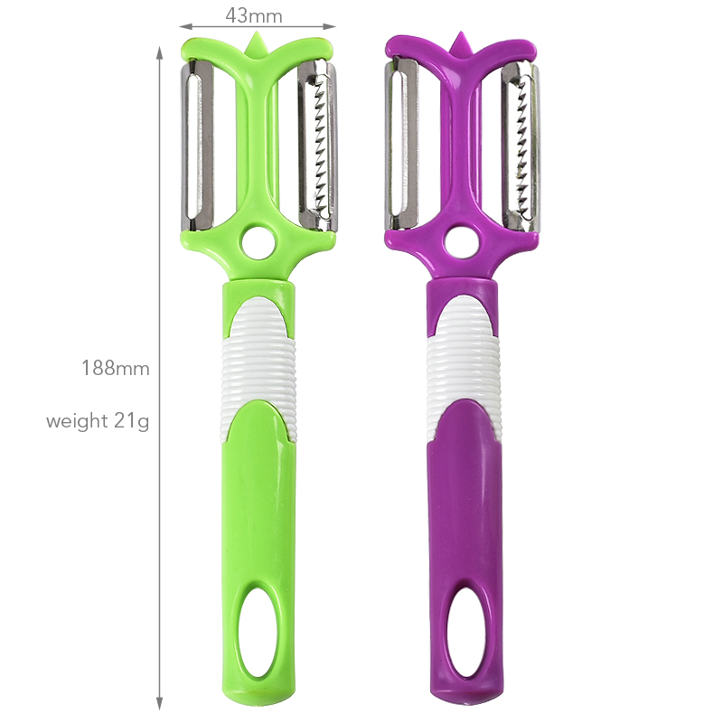 7.4 Inch multipurpose onion rotary yam peeler with two stainless steel blade