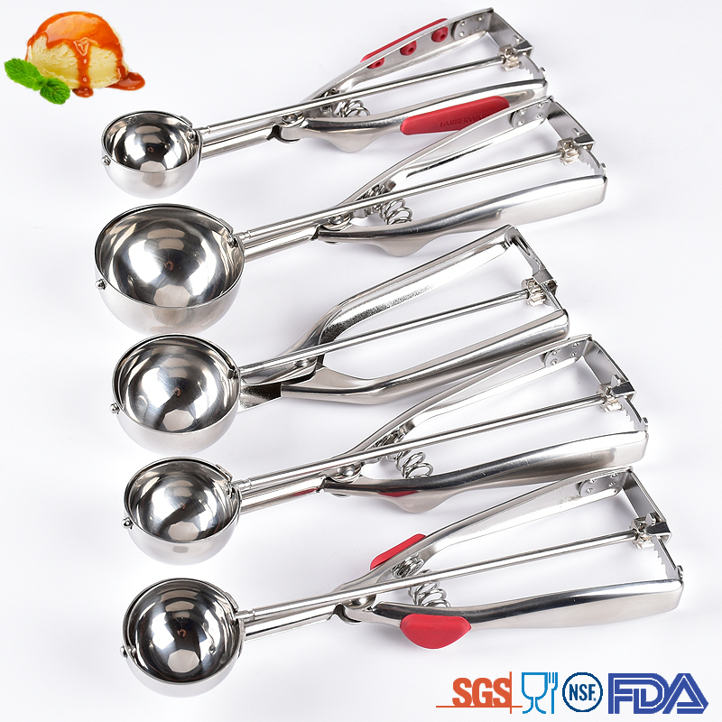 Full food grade 18/8 stainless steel Movable ice cream spoon